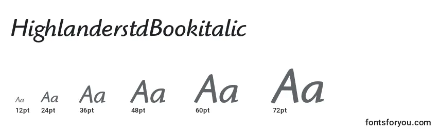HighlanderstdBookitalic Font Sizes