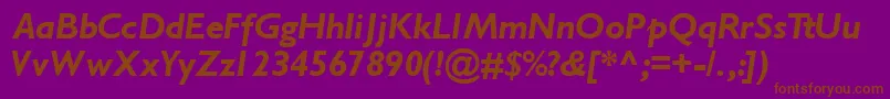 GimletsskBolditalic Font – Brown Fonts on Purple Background