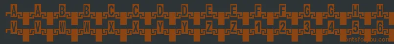 Шрифт ZipperRus – коричневые шрифты на чёрном фоне