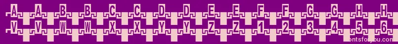 ZipperRus Font – Pink Fonts on Purple Background