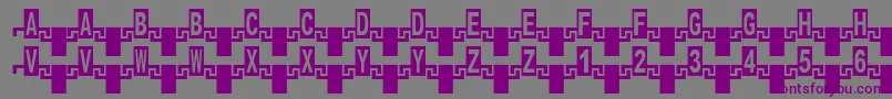 ZipperRus Font – Purple Fonts on Gray Background