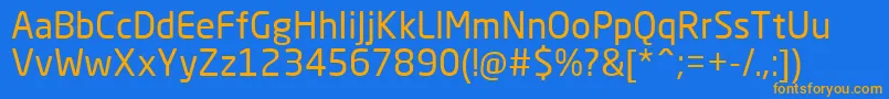 NeoSansCyrRegular Font – Orange Fonts on Blue Background