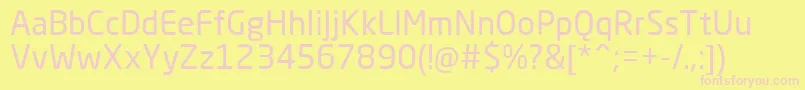 NeoSansCyrRegular Font – Pink Fonts on Yellow Background
