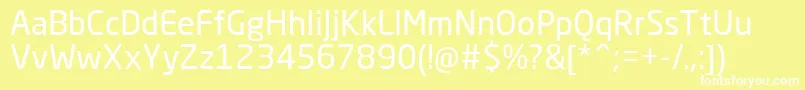 NeoSansCyrRegular Font – White Fonts on Yellow Background