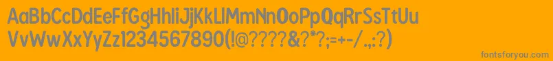 MousseRegular Font – Gray Fonts on Orange Background