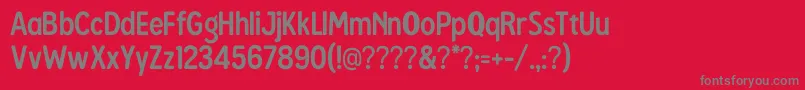 MousseRegular Font – Gray Fonts on Red Background