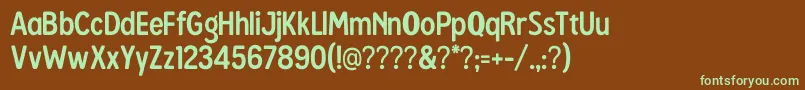 Шрифт MousseRegular – зелёные шрифты на коричневом фоне