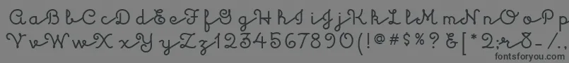 フォントKulukundisitcTt – 黒い文字の灰色の背景
