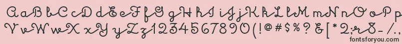 フォントKulukundisitcTt – ピンクの背景に黒い文字