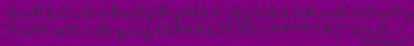フォントKulukundisitcTt – 紫の背景に黒い文字