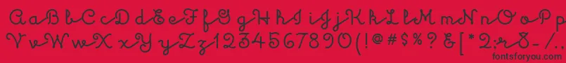 フォントKulukundisitcTt – 赤い背景に黒い文字