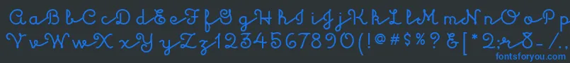 KulukundisitcTt-Schriftart – Blaue Schriften auf schwarzem Hintergrund
