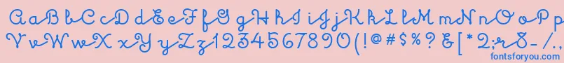 KulukundisitcTt Font – Blue Fonts on Pink Background