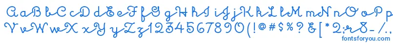KulukundisitcTt-fontti – siniset fontit valkoisella taustalla