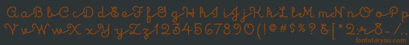 Шрифт KulukundisitcTt – коричневые шрифты на чёрном фоне