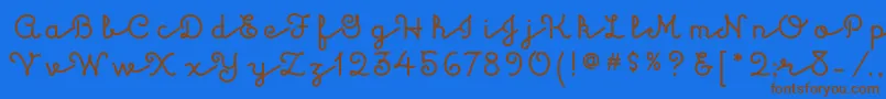 Шрифт KulukundisitcTt – коричневые шрифты на синем фоне