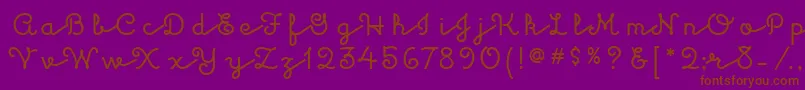 KulukundisitcTt-Schriftart – Braune Schriften auf violettem Hintergrund