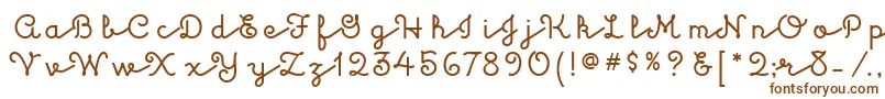 Шрифт KulukundisitcTt – коричневые шрифты на белом фоне