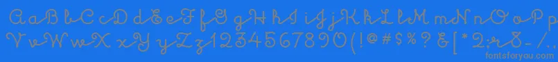 KulukundisitcTt Font – Gray Fonts on Blue Background
