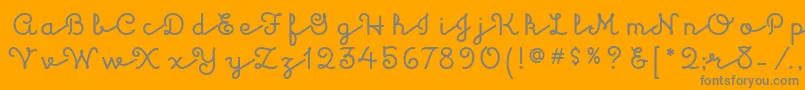 フォントKulukundisitcTt – オレンジの背景に灰色の文字