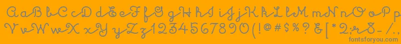 KulukundisitcTt Font – Gray Fonts on Orange Background