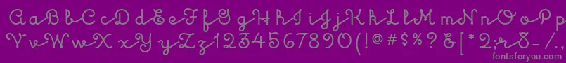フォントKulukundisitcTt – 紫の背景に灰色の文字
