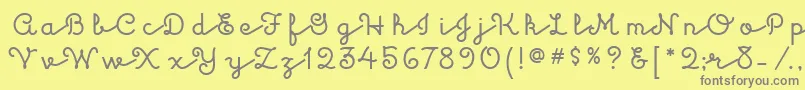 Шрифт KulukundisitcTt – серые шрифты на жёлтом фоне