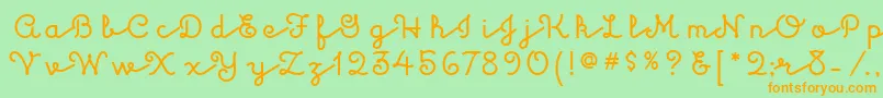 KulukundisitcTt Font – Orange Fonts on Green Background