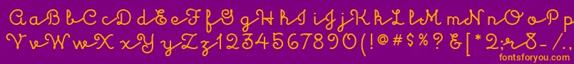 KulukundisitcTt Font – Orange Fonts on Purple Background