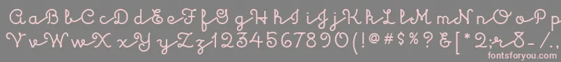 Шрифт KulukundisitcTt – розовые шрифты на сером фоне
