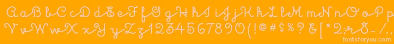 KulukundisitcTt Font – Pink Fonts on Orange Background