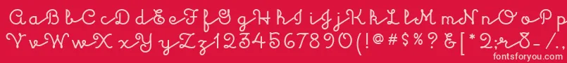KulukundisitcTt-Schriftart – Rosa Schriften auf rotem Hintergrund