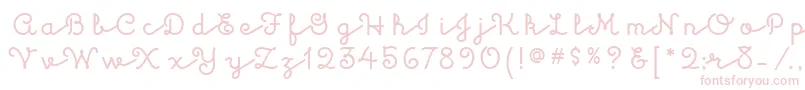 KulukundisitcTt-fontti – vaaleanpunaiset fontit valkoisella taustalla