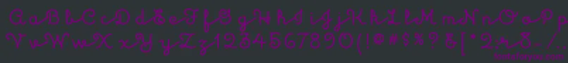 Czcionka KulukundisitcTt – fioletowe czcionki na czarnym tle