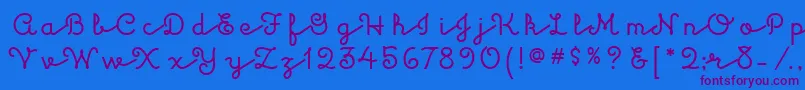 KulukundisitcTt-fontti – violetit fontit sinisellä taustalla