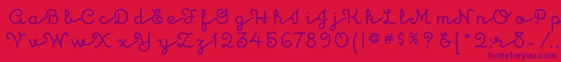 Шрифт KulukundisitcTt – фиолетовые шрифты на красном фоне