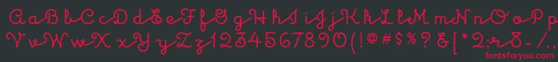 Шрифт KulukundisitcTt – красные шрифты на чёрном фоне