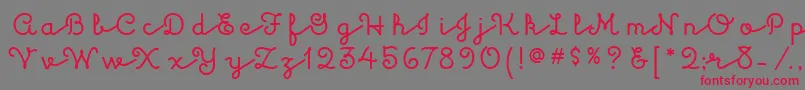 KulukundisitcTt-fontti – punaiset fontit harmaalla taustalla