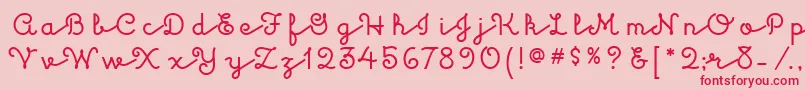 KulukundisitcTt-Schriftart – Rote Schriften auf rosa Hintergrund