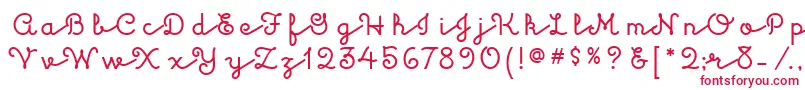 KulukundisitcTt-fontti – punaiset fontit valkoisella taustalla