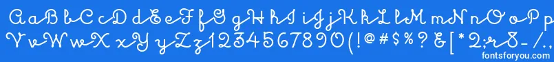 KulukundisitcTt Font – White Fonts on Blue Background