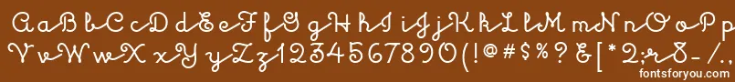 フォントKulukundisitcTt – 茶色の背景に白い文字