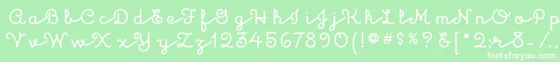 KulukundisitcTt-Schriftart – Weiße Schriften auf grünem Hintergrund