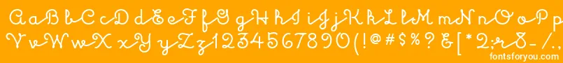 フォントKulukundisitcTt – オレンジの背景に白い文字