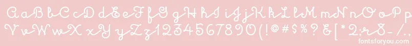 KulukundisitcTt-fontti – valkoiset fontit vaaleanpunaisella taustalla