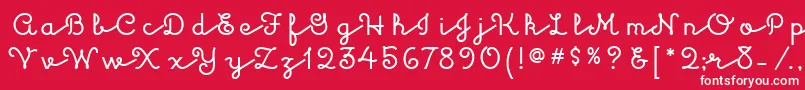KulukundisitcTt-Schriftart – Weiße Schriften auf rotem Hintergrund