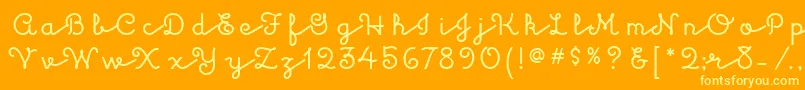 KulukundisitcTt Font – Yellow Fonts on Orange Background