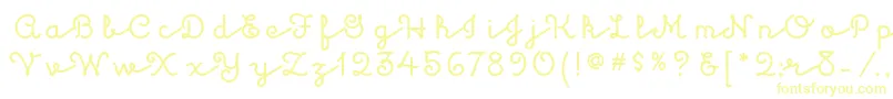 Шрифт KulukundisitcTt – жёлтые шрифты на белом фоне