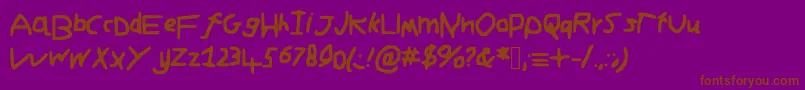 Adamsfont Font – Brown Fonts on Purple Background