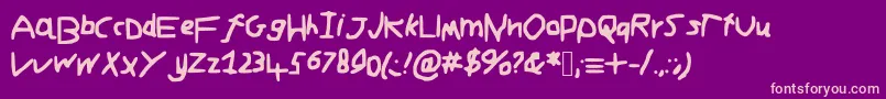 Adamsfont Font – Pink Fonts on Purple Background